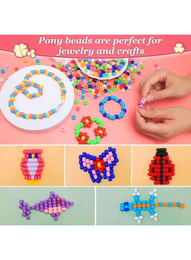 Capstro Large Hole 6×9 mm Acrylic Pony Beads for Jewelry Making – Bulk Craft Beads for Bracelets, Necklaces, Hair Braids & DIY Arts and Crafts – Matte silver - Image 4